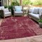 Homeroots 5' X 8' Burgundy And Ivory Geometric Washable Indoor Outdoor Area Rug 594528 - alternate 6