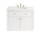 James Martin Vanities Chicago 36 in. Single Vanity, Glossy White, w/ 3 CM White Zeus Silestone Top 503-V36-GW-3WZ - alternate 4