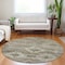 Homeroots 8' Brown Beige And Tan Round Southwestern Washable Indoor Outdoor Area Rug 588692 - alternate 4