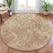 Homeroots 8' Taupe And Beige Round Abstract Washable Indoor Outdoor Area Rug 630551 - alternate 4