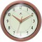 Infinity Instruments Retro Round Metal Wall Clock, Terracotta, 9.5 in 10940TC - alternate 1