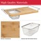 Classic Cuisine Cutting Board w/ Strainer 2 in 1 Adjustable Bamboo Chopping Board w/ Removable Colander 83-3708V-NW - alternate 7