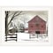 Homeroots Christmas Barn 1 White Framed Print Wall Art 406258 - alternate 1