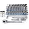 Neiko 0.375 in Drive CrV Steel SAE Socket and Ratchet Set, 53-Pieces, 5/16 in to 7/8 in Size 02513A - alternate 4