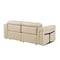 Homeroots 73in Cream and Black Italian Leather Power Reclining Loveseat 720482 - alternate 5