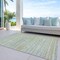Homeroots 10' X 14' Mint Green Striped Washable Indoor Outdoor Area Rug 607967 - alternate 5