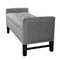 Homeroots 50" Light Gray and Black Upholstered Linen Bench with Flip top 530675 - alternate 3