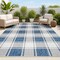 Jonathan Y Sabine Traditional Farmhouse Bold Gingham Navy/Cream 3 ft. x 5 ft. Indoor/Outdoor Area Rug TSN203B-3 - alternate 1