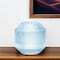 Homeroots 7" Pale Blue Geometric Cylinder Glass Table Vase 516258 - alternate 3