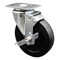 Service Caster 5 Inch Soft Rubber Wheel Swivel Top Plate Caster with Brake SCC-20S514-SRS-TLB-TP3 - alternate 1