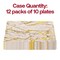 Smarty Had A Party 13" White with Gold Marble Square Disposable Paper Charger Plates (120 Plates), 120PK 2690-SGM-CASE - alternate 7