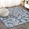 Jonathan Y Nevis Palm Frond Navy/Ivory 3 ft Square Indoor/Outdoor Area Rug SMB119B-3SQ - alternate 1