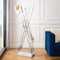 Homeroots 65" Silver And White Metal And Marble Six Hook Freestanding Coat Rack 551626 - alternate 3
