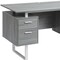 Homeroots 51" Gray Wood Computer Desk With Two Drawers 723751 - alternate 5