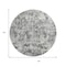 Homeroots 8' Gray Brown And Ivory Round Abstract Washable Indoor Outdoor Area Rug 643585 - alternate 5