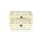 Homeroots Set of Two White Mirrored Glass And Solid Wood Box With Lid, 2PK 399683 - alternate 3