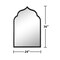 Homeroots 36" Black Arch Metal Framed Standing Mirror 565111 - alternate 2