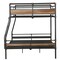 Homeroots Dark Brown Full Industrial Metal Bunk Bed 286146 - alternate 5