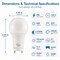 Euri Lighting A19 LED Bulbs, 8W, 800 lm, 60W Eq., 3000K, GU24, Dimmable, UL, 2PK EA19-8W2020eG-2 - alternate 4