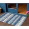 Homeroots 3' X 5' Blue Gray And Ivory Striped Washable Indoor Outdoor Area Rug 598328 - alternate 1