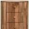 Homeroots 23" Brown Solid Wood Round Three Drawer Nightstand 651517 - alternate 7