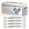 Jrex Safety Galvanized Steel Hook and Eye Turnbuckle - 5/16" x 4-1/2", 4PK GTB516-JR-HE-4PK - alternate 1