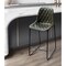 Homeroots 27" Green and Black Leather and Iron Counter Height Bar Chair 527555 - alternate 1