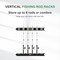 Simple Deluxe Vertical Fishing Rod Holders Wall-Mounted - Fishing Rod Rack, Great Fishing Pole Holder and Rack fo SOFISHRODRACKGREYVERT - alternate 4