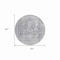 Homeroots 8' Plum Round Oriental Washable Indoor Outdoor Area Rug 607616 - alternate 6