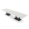 Skutchi Designs Rectangle Conference Table With Power Unit, 48 in W, 168 in L, Ivory HAR-REC-48X168-DOU.BK-K458-NA - alternate 1