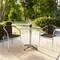 Flash Furniture Square Table Set, Aluminum, Plastic, Rattan, Stainless Steel, Grey TLH-ALUM-28SQ-020CHR2-GG - alternate 8