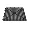 Mytee Products 12inx12in Non Slip Interlocking Self Drainage Tiles - 1/2in Thick, Black, 48PK NSM1212-BLKx48 - alternate 4