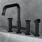 Vigo Cass Two-Handle Widespread Bridge Kitchen Faucet with Side Sprayer in Matte Black VG02051MB - alternate 1