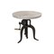 Homeroots 19" Natural and Gunmetal Solid Wood and Iron Height Adjustable Round End Table 632723 - alternate 4