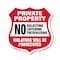 Signmission Private Property Shield Sign No Soliciti, 12 Inch X 12 Inch, Aluminum Metal Sign SHI-A-12-452 - alternate 1