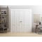 Sartodoors Sliding Closet Double Bi-fold Doors 72 x 96 inches, Louver 3388 White Silk, Tracks Trims Hardware LOUVER3388DBF-WS-7284 - alternate 3