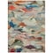 Homeroots 3' X 5' Green Teal Blue And Terra Cotta Abstract Washable Indoor Outdoor Area Rug 603125 - alternate 3