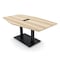 Skutchi Designs Hexagon Conference Table With Power Unit, 48 in W, 72 in L, Brown HAR-HEX.IR-48X72-DOU.BK-K525-EBLK - alternate 1