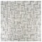 Apollo Tile Artisana 12x12 in. Silver White Polished, Textured, Foiled Stone Block Basketweave Mosaic Tile, 5PK APLBST8802A - alternate 6
