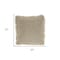 Homeroots 22" Taupe Cotton Throw Pillow With Fringe 528051 - alternate 3