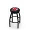 Holland Bar Stool Co 25" Blk Wrinkle New Jersey Devils Swivel Bar Stool, Accent Ring L8B2B25NJDevl - alternate 1