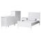 Baxton Studio Roni Modern White Wood 4-Piece Full Bedroom Set with Scalloped Edges 256-14082-14085-14084-14083-ZORO - alternate 1