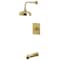 Kingston Brass Single-Handle Pressure Balanced Tub and Shower Faucet, Brushed Brass KB6347AL - alternate 1