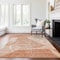 Homeroots 5' X 8' Salmon Copper And Ivory Abstract Washable Indoor Outdoor Area Rug 587603 - alternate 5