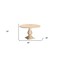 Homeroots 48" Natural Solid Wood Pedestal Base Round Top Dining Table 565245 - alternate 3