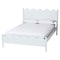 Baxton Studio Malaya Modern White Wood Full Platform Bed with Scalloped Edges 256-14019-ZORO - alternate 1