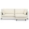 Homeroots 90" Cream Fabric Sofa With Ottoman With Black Legs 641073 - alternate 3