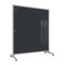 Ghent EZ Mobile Glassboard, Aluminum Frame, Non-Magnetic, 75"H x 62"W, Black EZ1NA7562BK - alternate 1