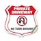 Signmission Private Driveway Shield Sign No Turn Aro, 18 inch X 18 inch, Vinyl Decal, 2PK SHI-D-2PACK-18-435 - alternate 1