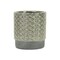Homeroots 6in Gray Geometric Ceramic Indoor Outdoor Round Pot Planter 487461 - alternate 4
